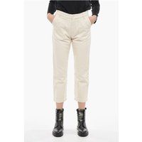 Verkürzte Straight-Leg Jeans aus Denim