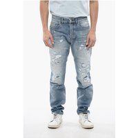 Jeans mit Distressed-Effekt, normale Passform