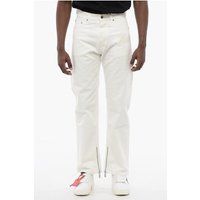 Off-White Straight-Leg Jeans mit Stickerei
