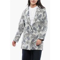 Blazer mit floralem Jacquardmuster