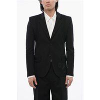 Wollmischung Blazer mit Logo-Patch
