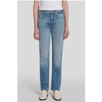 Damen Jeans mit geradem Bein und hoher Taille