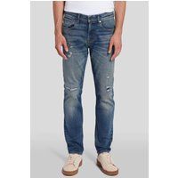 Distressed Slim Tapered Jeans
