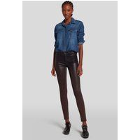 Damen Beschichtete Skinny Hose mit Hoher Taille