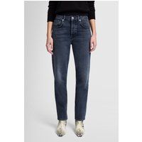 Boyfriend Jeans mit dunkler Waschung und ausgefranstem Saum