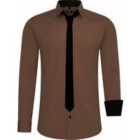 Slim Fit Hemd mit Krawatte
