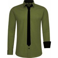 Slim Fit Hemd mit Krawatte