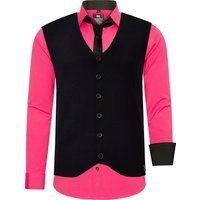 Herren 3-teiliges Hemd Weste Krawatte Set