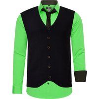 Herren 3-teiliges Hemd Weste Krawatte Set