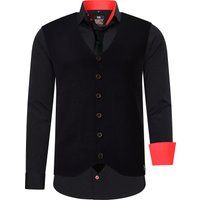 Herren 3-teiliges Hemd Weste Krawatte Set
