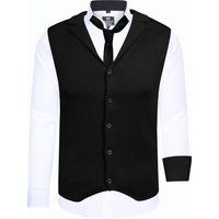 Herren 3-teiliges Hemd Weste Krawatte Set