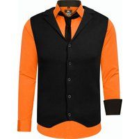 Herren 3-teiliges Hemd Weste Krawatte Set