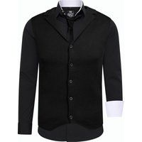 Herren 3-teiliges Hemd Weste Krawatte Set