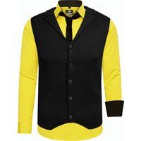Herren 3-teiliges Hemd Weste Krawatte Set