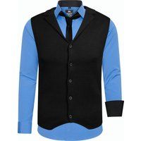 Herren 3-teiliges Hemd Weste Krawatte Set