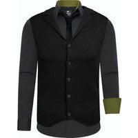 Herren 3-teiliges Hemd Weste Krawatte Set