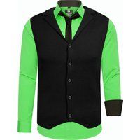 Herren 3-teiliges Hemd Weste Krawatte Set