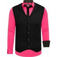 Herren 3-teiliges Hemd Weste Krawatte Set