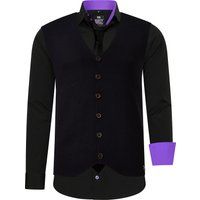 Herren 3-teiliges Hemd Weste Krawatte Set