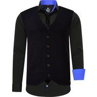 Herren 3-teiliges Hemd Weste Krawatte Set