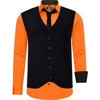 Herren 3-teiliges Hemd Weste Krawatte Set