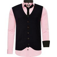 Herren 3-teiliges Hemd Weste Krawatte Set