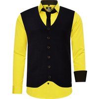 Herren 3-teiliges Hemd Weste Krawatte Set