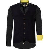 Herren 3-teiliges Hemd Weste Krawatte Set