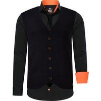 Herren 3-teiliges Hemd Weste Krawatte Set