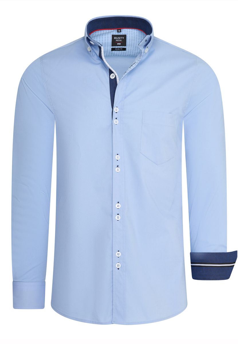 Klassisches marineblaues Regular Fit Hemd