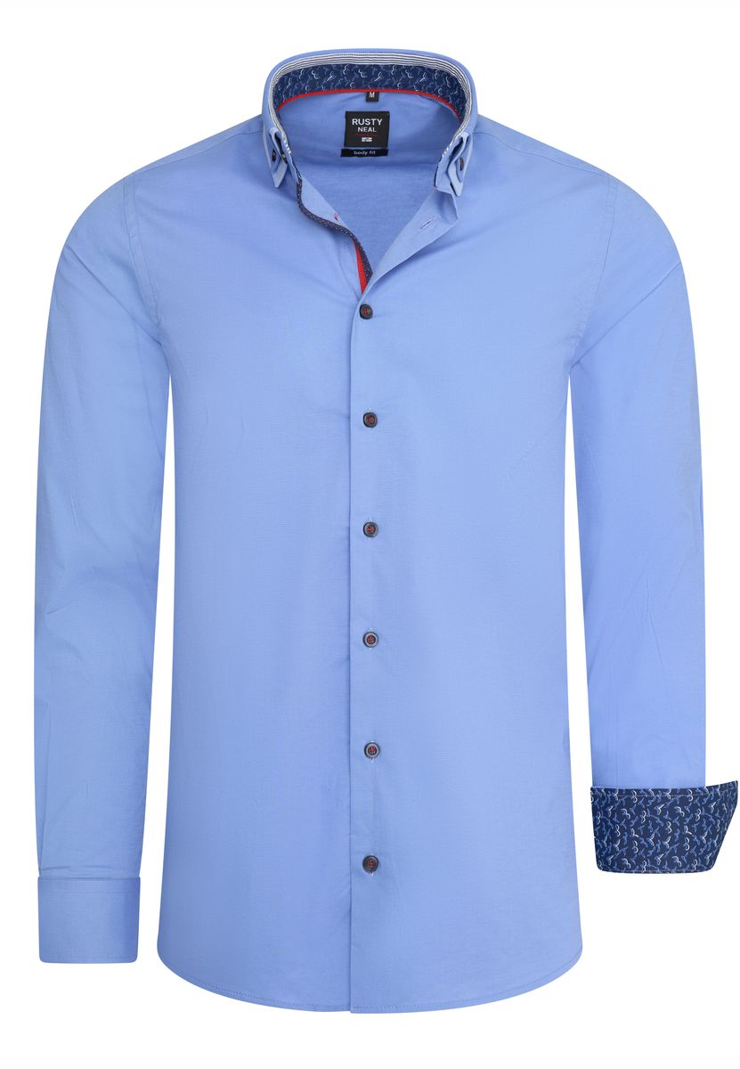 Klassisches marineblaues Regular Fit Hemd