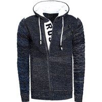 Herren Strickjacke mit Kapuze und Reißverschluss