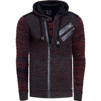 Herren Strickjacke mit Kapuze und Reißverschluss