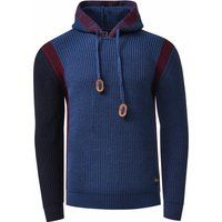 Herren Strick Kapuzenpullover mit Struktur
