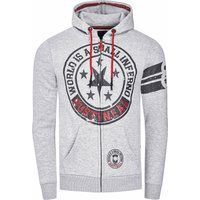 Sweatjacke mit Grafikprint und Reißverschluss