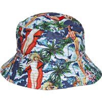 Reversibler Fischerhut mit Vintage-Print