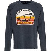 Retro Grafik Langarmshirt für Herren