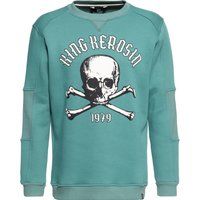 Totenkopf-Print Rundhals-Sweatshirt