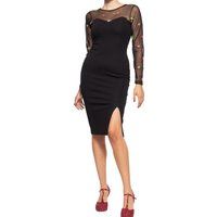 Rosenbesticktes Mesh-Bleistiftkleid
