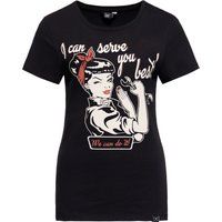 Retro Rockabilly Mechaniker Print T-Shirt