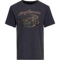 Herren T-Shirt mit Motorrad Grafikprint