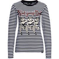 Gestreiftes Rockabilly Langarmshirt
