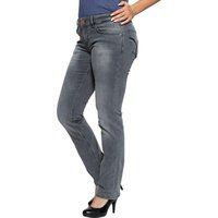 Graue Jeans mit geradem Bein