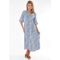 Geblümtes Midikleid mit Ärmeln