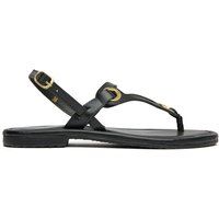 Zehenstegsandalen aus Leder mit Knöchelriemen