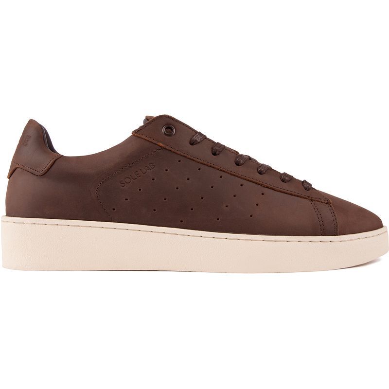 Minimalistische weiße Leder Court Sneakers