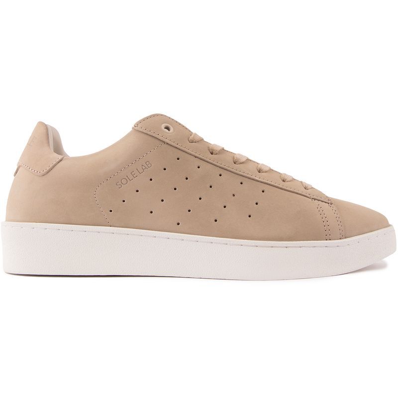 Minimalistische weiße Leder Court Sneakers