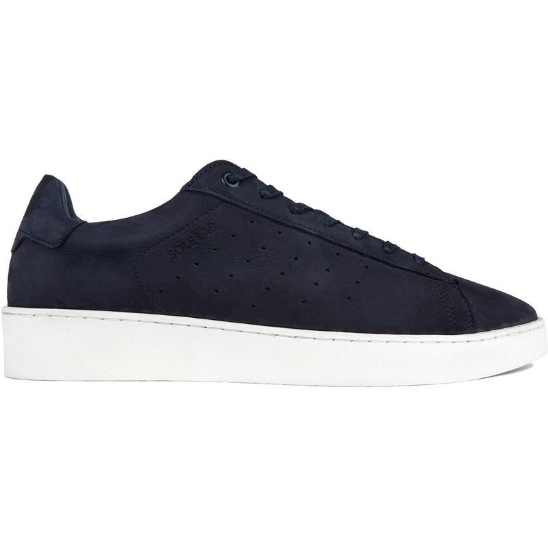 Minimalistische weiße Leder Court Sneakers