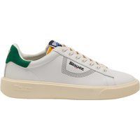 Minimalistischer Tennis-Sneaker aus Leder mit Akzenten