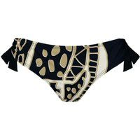 Bikinihose mit seitlichen Bändern und Muster